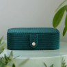 Maison Scarlett - Grande boîte à bijoux de voyage Brigitte vert velours côtelé